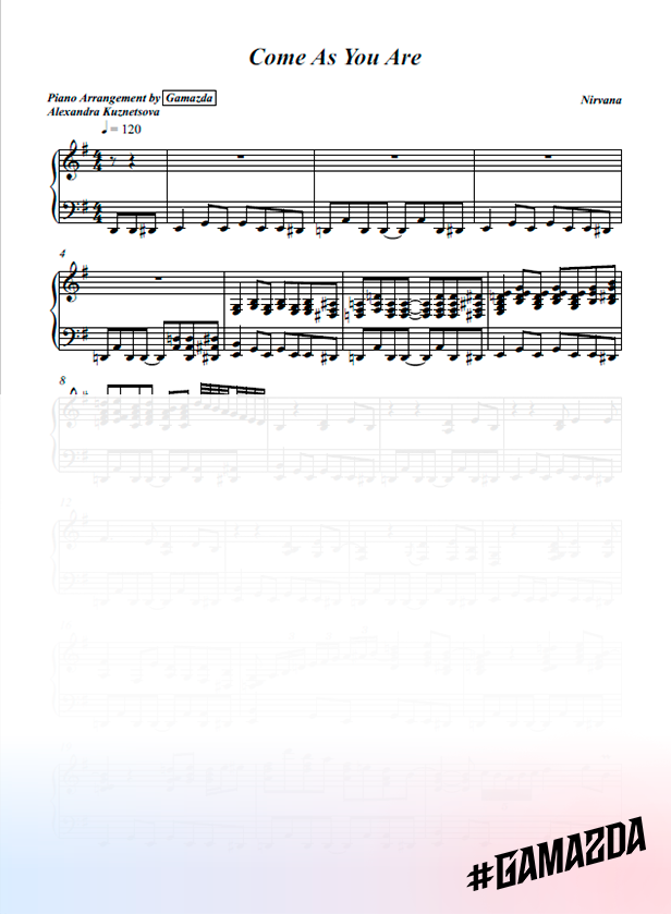 Nirvana Come As You Are Gamazda